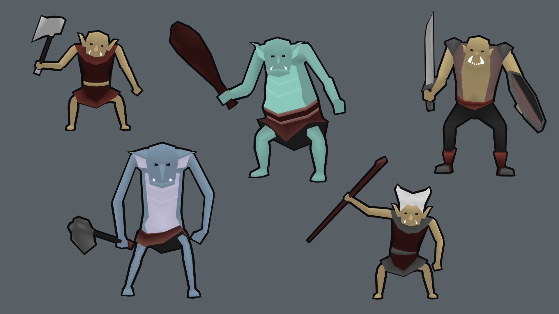 A collection of Goblin monsters.