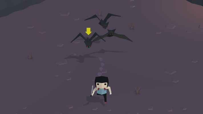 Three Bats chasing the player.